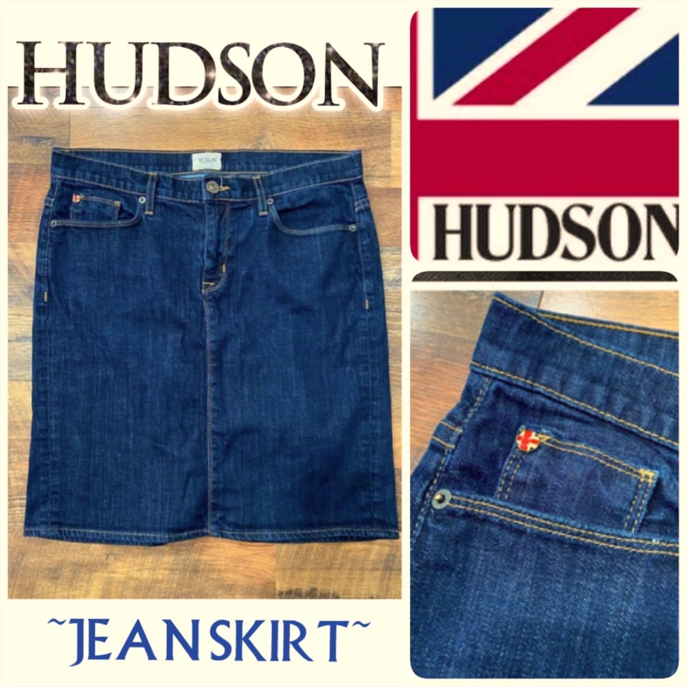 ⬇️PRICE DROP⬇️ 🙀 🇬🇧Hudson Blue Denim Jean MIDI Skirt!🇬🇧